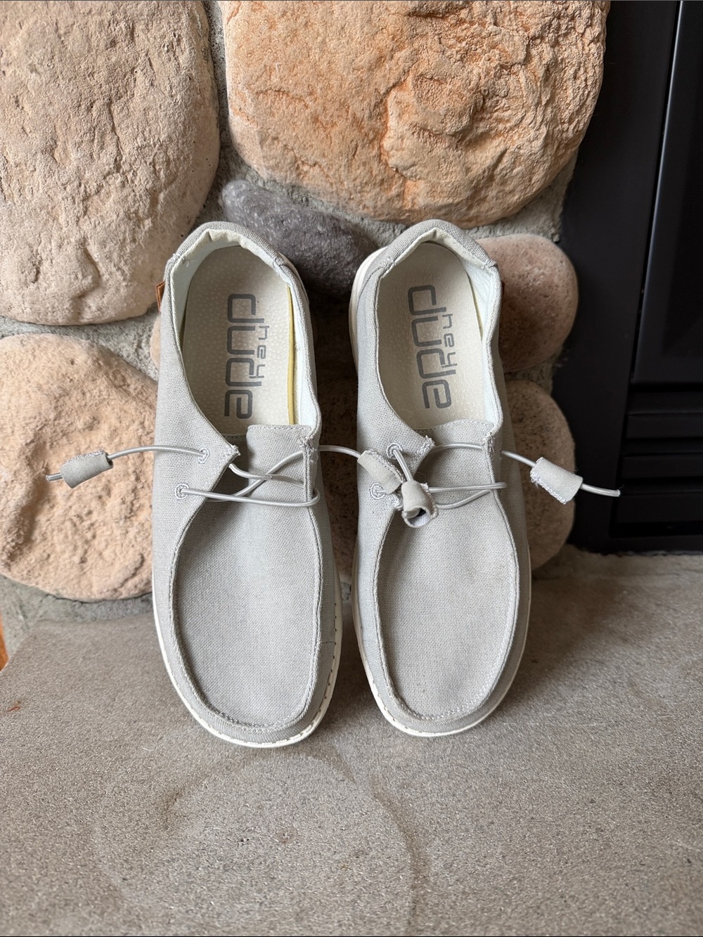 Hey Dude Women's Light Grey Lightweight Loafer Slip-Ons